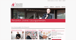 Desktop Screenshot of anwaltskanzlei-wolfer.de